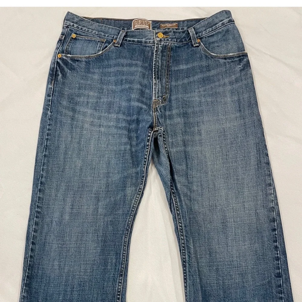 VTG Levis 557 Jeans Mens 36x32 Medium Wash Relaxed Bootcut Crosshatch Denim 2008